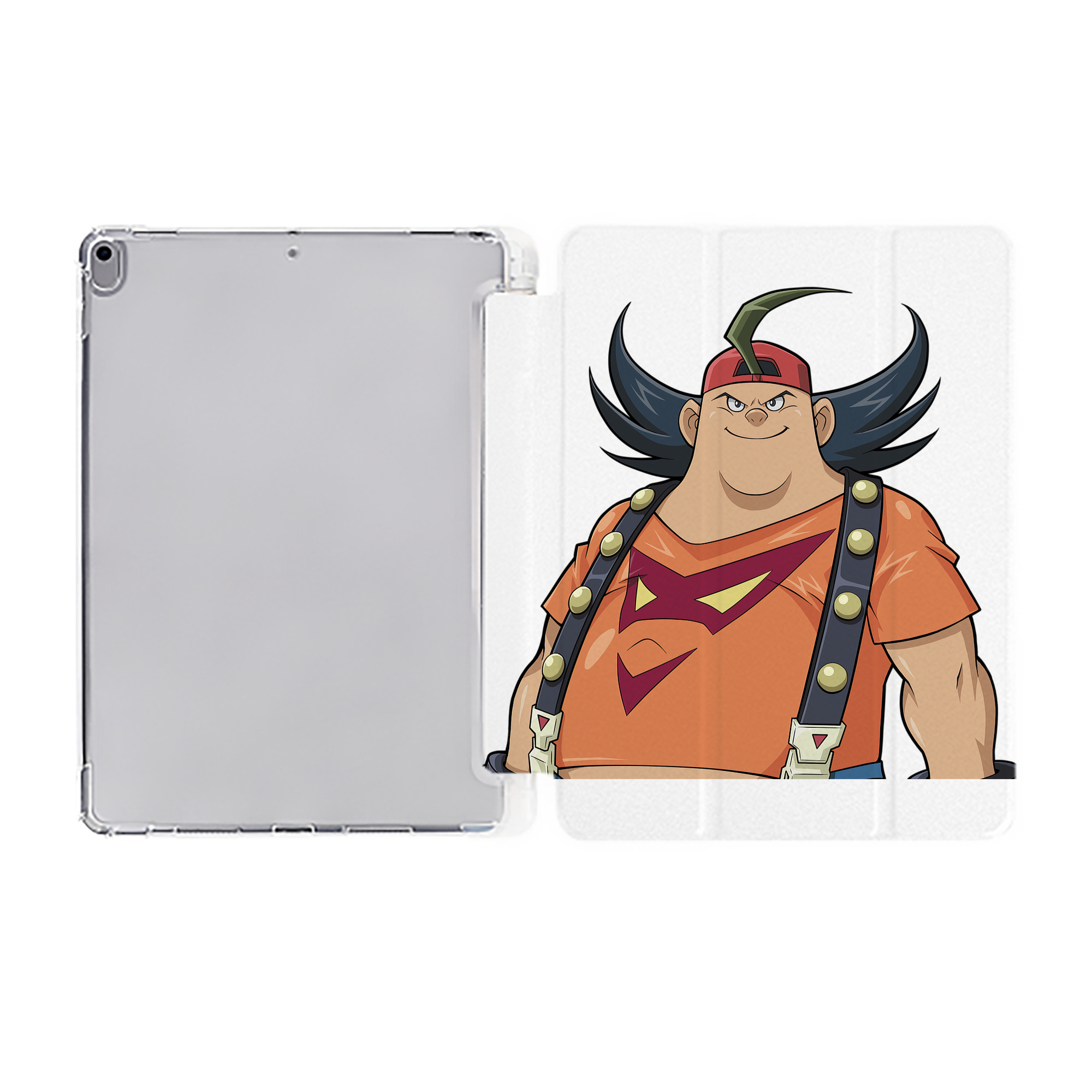 （画像用） 遊☆戯☆王 Yu-Gi-Oh! IPad ケース ペン収納付き 三つ折りスタンド PUレザー×シリコン 対応機種9.5/10.5/10.9インチ